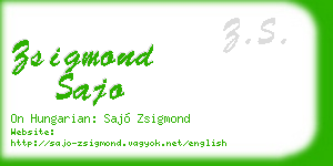 zsigmond sajo business card
